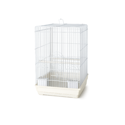 قفص طيور دايانغ 1902 كلاسيكي أبيض واجهة أمامية / Dayang 1902 Classic Flat Top Bird Cage Main Front View
