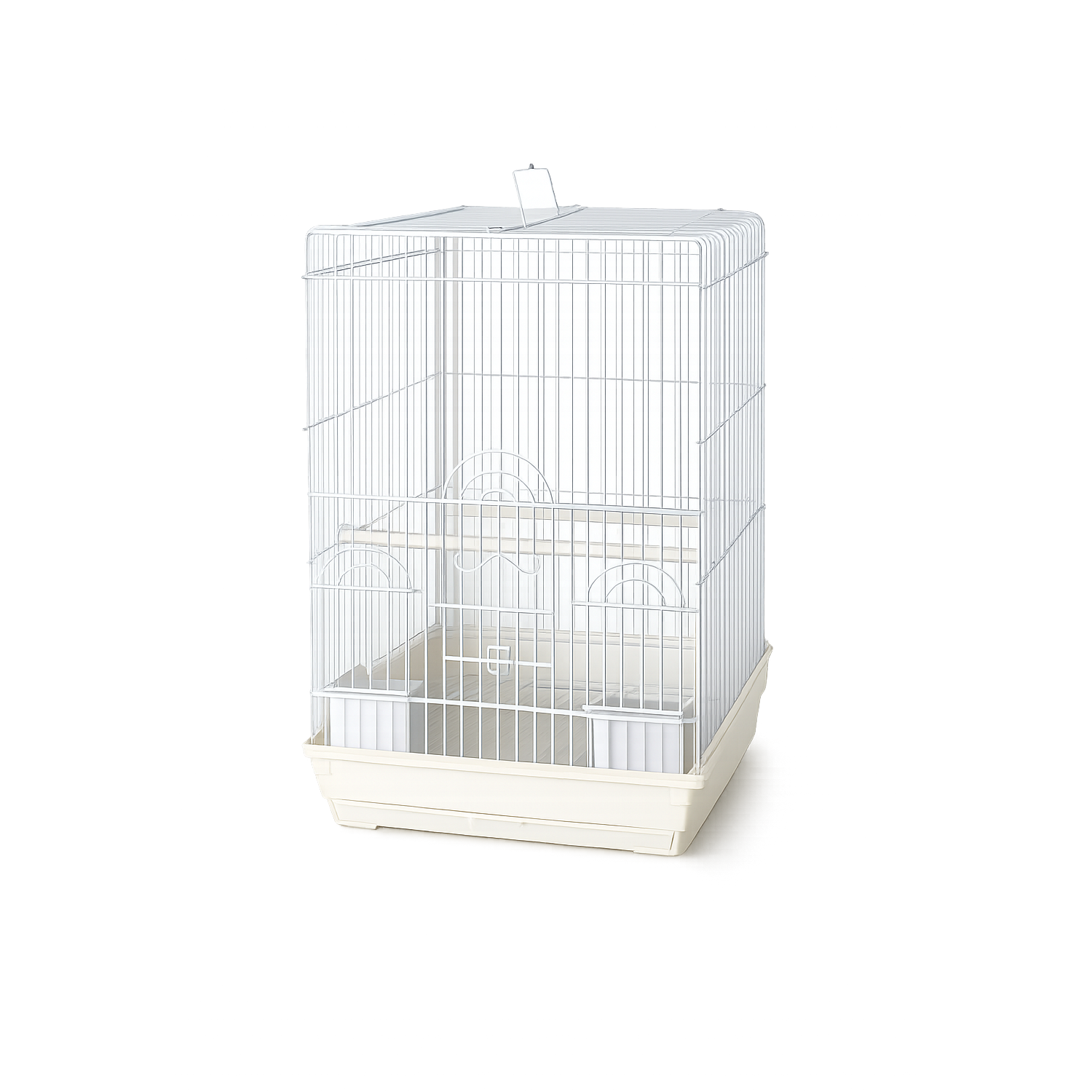 dayang-1902-classic-bird-cage-front-view قفص طيور دايانغ 1902 كلاسيكي أبيض واجهة أمامية / Dayang 1902 Classic Flat Top Bird Cage Main Front View