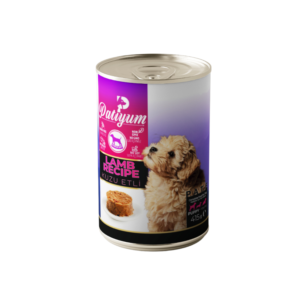 230847c4-f188-49c2-bed0-b89bba1c4227-1000x1000-VDWrV0KWWPYzBWiE3nAwDvp6f3ozxDC8LdwwNFu2 Patty Yum | Wet pâté food for puppies small with lamb - Image 1