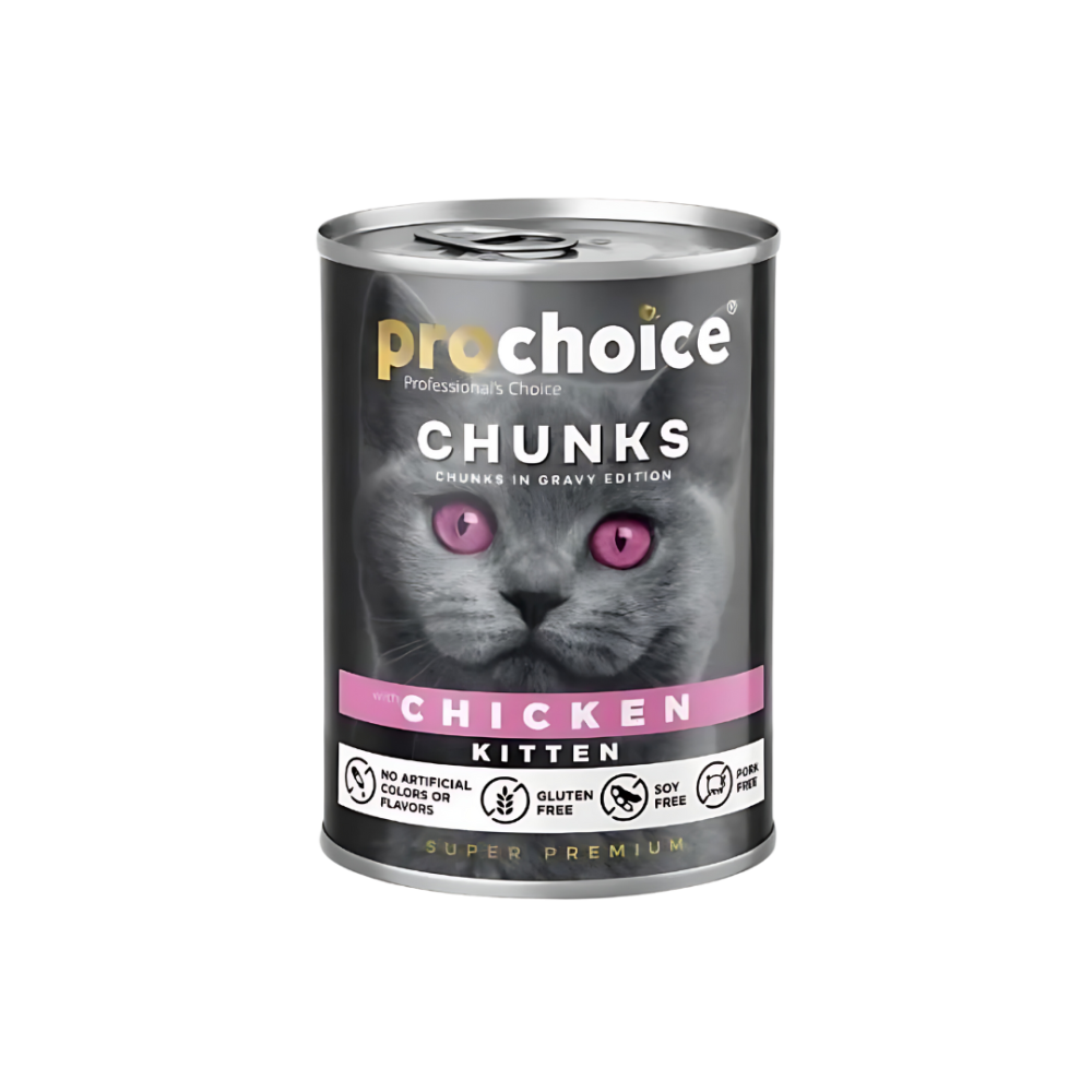 3ad778c9-81d2-4d22-ac94-7ead2a577c0c-1000x1000-nuJf83dPtVw42UWUYQXEntiu2XjX87Wco04iVeJU Pro Choice | Kitten food with chicken in gravy - Image 1