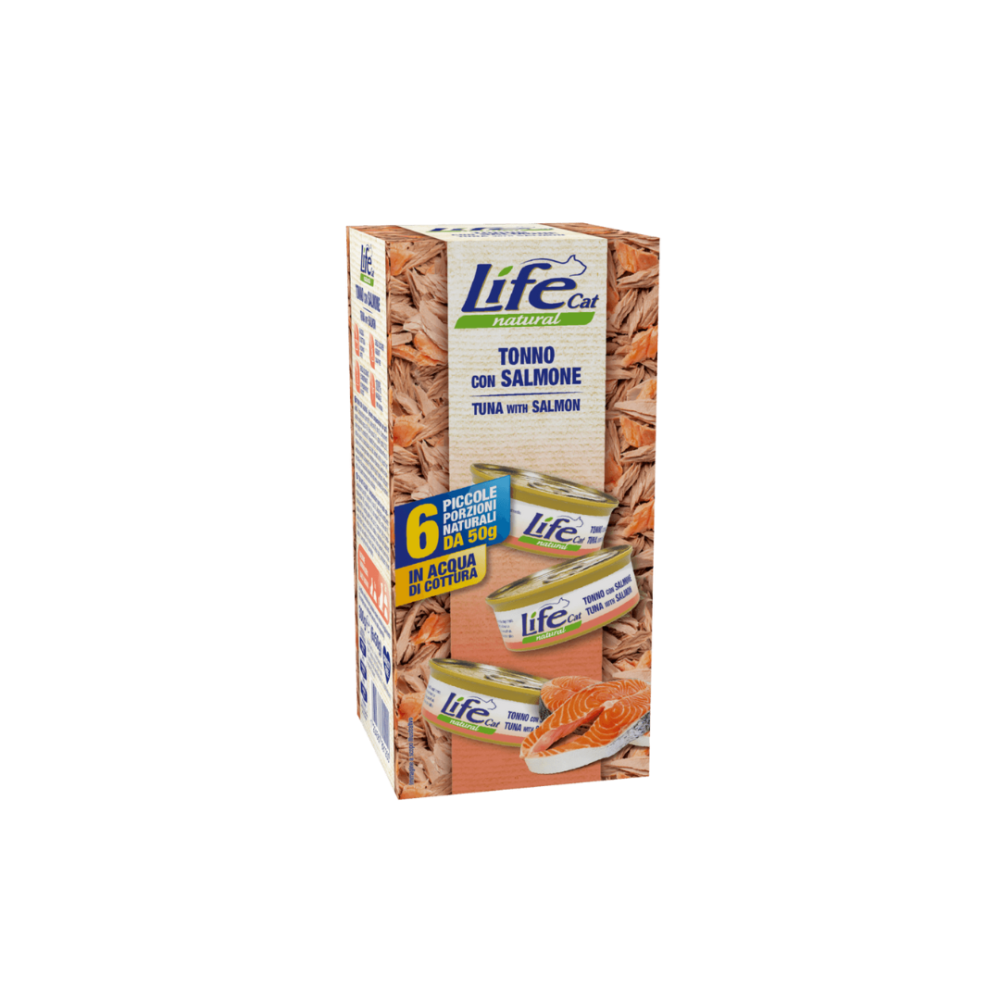 62d2d44a-479b-400a-ad49-ac9c9bda1843-1000x1000-FyLdhjOXxqhZiZePCveHCmfh4HANqU6ayBcF5vBy LifeCat | Cat food with tuna and salmon 6x50g - Image 1