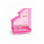 قفص طيور دايانغ A3514 كلاسيكي وردي بتصميم منزل متعدد المستويات / Dayang A3514 Bird Cage Classic Pink Variant Multi-Tier House Roof Design
