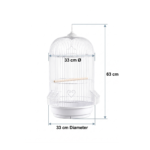 مخطط مقاسات قفص طيور دايانغ A410 الأبيض (33×63 سم) / Dayang A410 White Bird Cage