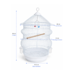 مخطط أبعاد قفص طيور دايانغ A500 / Dayang A500 Bird Cage Dimensions (40x37x63 cm)