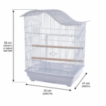 مخطط مقاسات وأبعاد قفص طيور دايانغ 813 (52×41×62 سم) / Dayang 813 Bird Cage Sizing Chart Blueprint (52x41x62 cm)