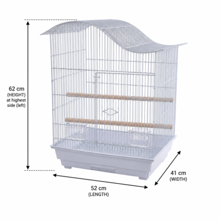 مخطط مقاسات وأبعاد قفص طيور دايانغ 813 (52×41×62 سم) / Dayang 813 Bird Cage Sizing Chart Blueprint (52x41x62 cm)