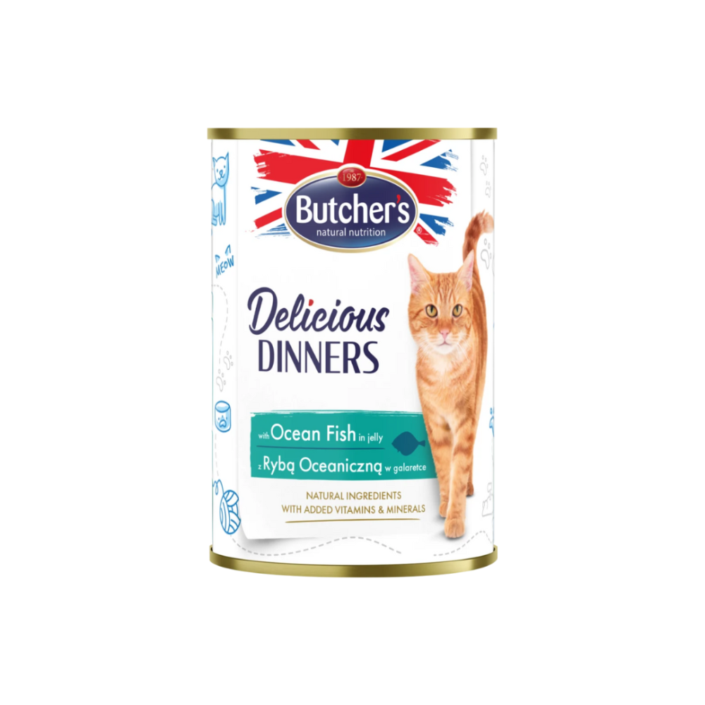 8abe5ed9-fc4e-41be-b7c1-8fadeaf3f0ef-1000x1000-OlhysO6SNvluT2kitrMPQVy2QFKVPMLGaSU68rgd Butcher's | Asha' ldhydh wet cat food basmak almhyt - Image 1