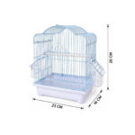 مخطط أبعاد قفص طيور دايانغ A1111 أبيض (23×16×28 سم) / Dayang A1111 White Bird Cage Dimensions Diagram (23x16x28 cm)