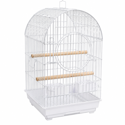قفص ببغاء دايانغ A5002WB أبيض متين بأسلاك سميكة / Dayang A5002WB Parrot Cage Heavy Duty White Wire Enclosure