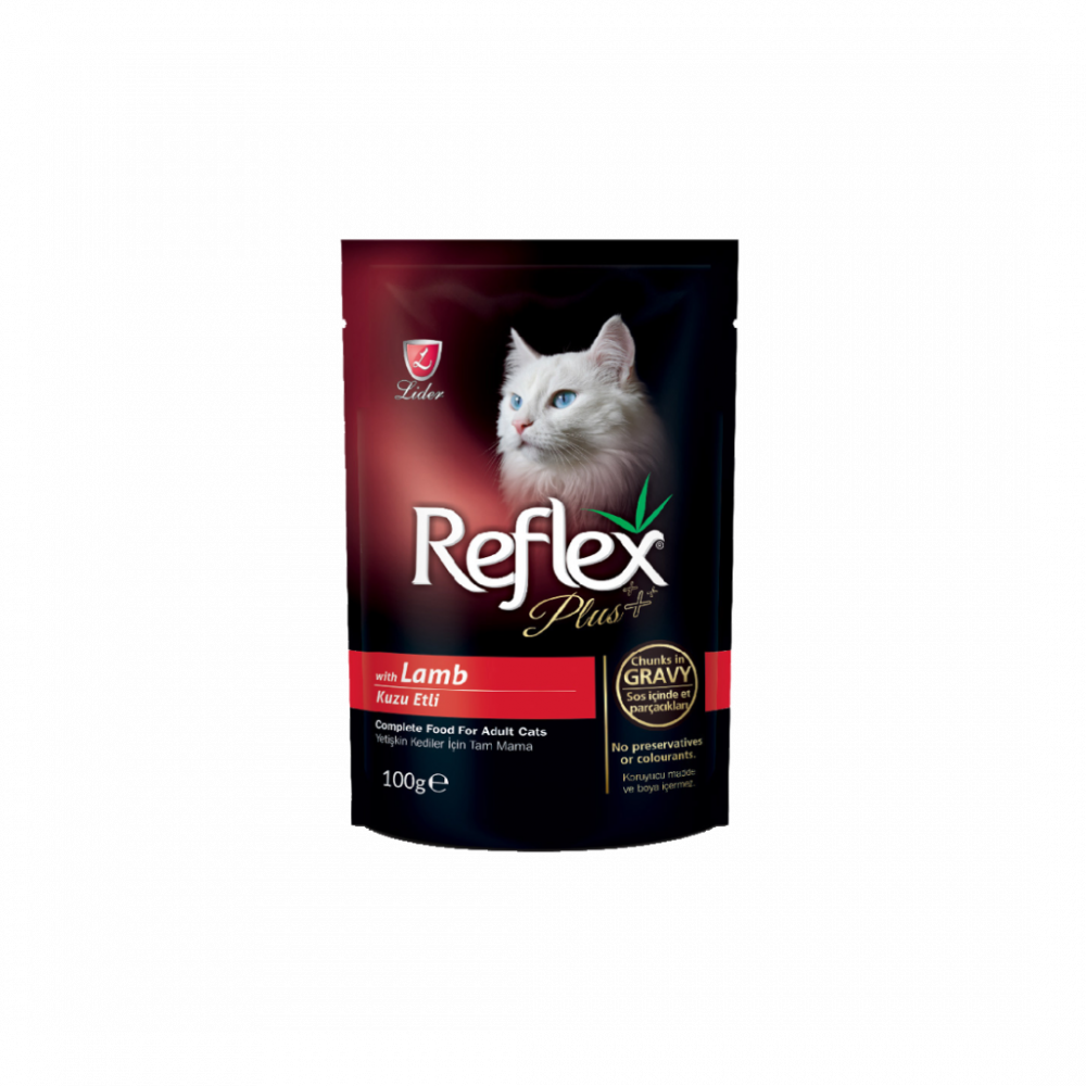 Q8p1C8Q1RjbIs5a3Az0Z7TpgwxVNIPs0vBFbbfGQ Reflex | Plus, wet cat food with lamb in gravy - Image 1