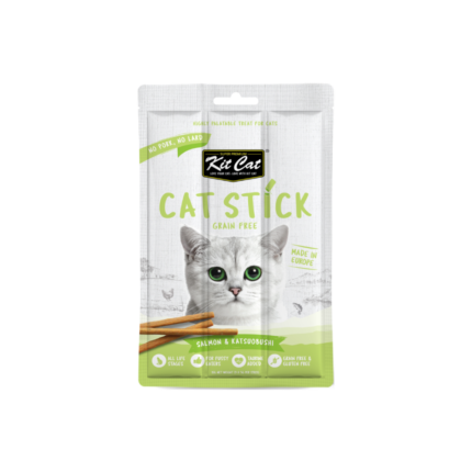 Kit Cat | Asy salmon wkatsuobushi treats grain - free for cats, 3 x 5 g