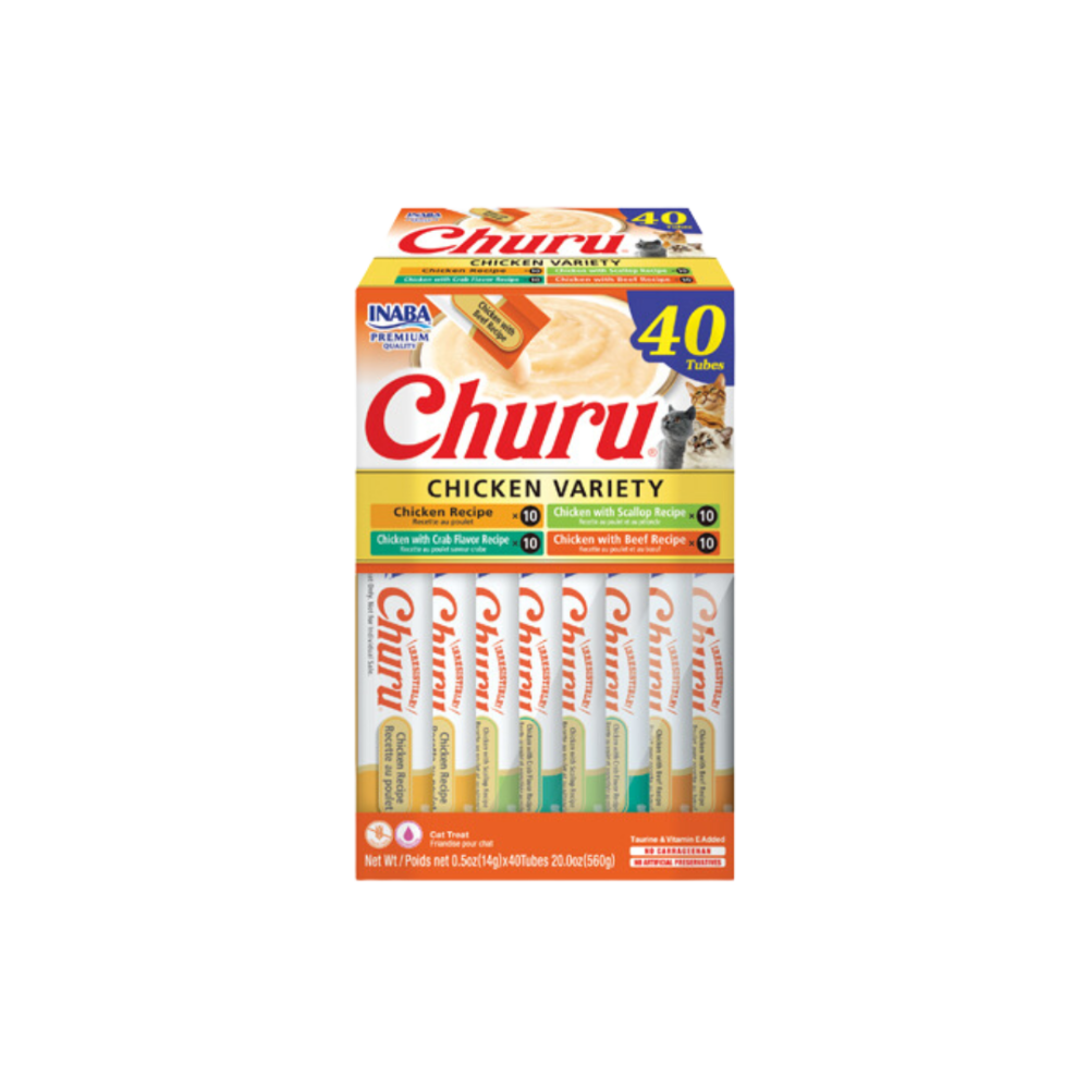 f1f50f70-60bf-4864-8442-2202e1931746-1000x1000-6rP0s4lVnl16AmLzgyVaDZrcEcycIn34iMqWWvq5 إينابا | تشورو مكافآت للقطط بتشكيلة من نكهات الدجاج - الصورة 1