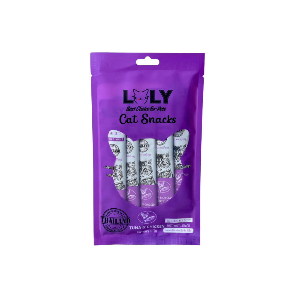 f86f95bb-4702-428b-9d1a-e455f3d443b8-1000x1000-VyQnVzpJky1XieKRYfzElAE25XlbW4xFPu1jYTGS Lolly | Treats purée tuna and chicken for cats - Image 1