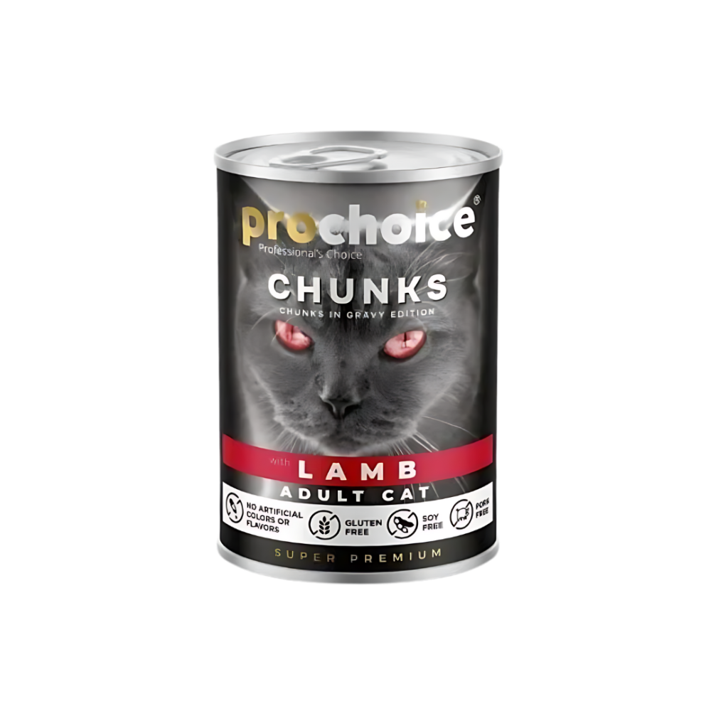 fac3903d-edc1-46e4-9aa9-974915be487d-1000x1000-VzG5CqEjiX8iWDD3cV1TKyl2WsTw5r0tfem1nsPf Pro Choice | Adult cat food with lamb in gravy - Image 1