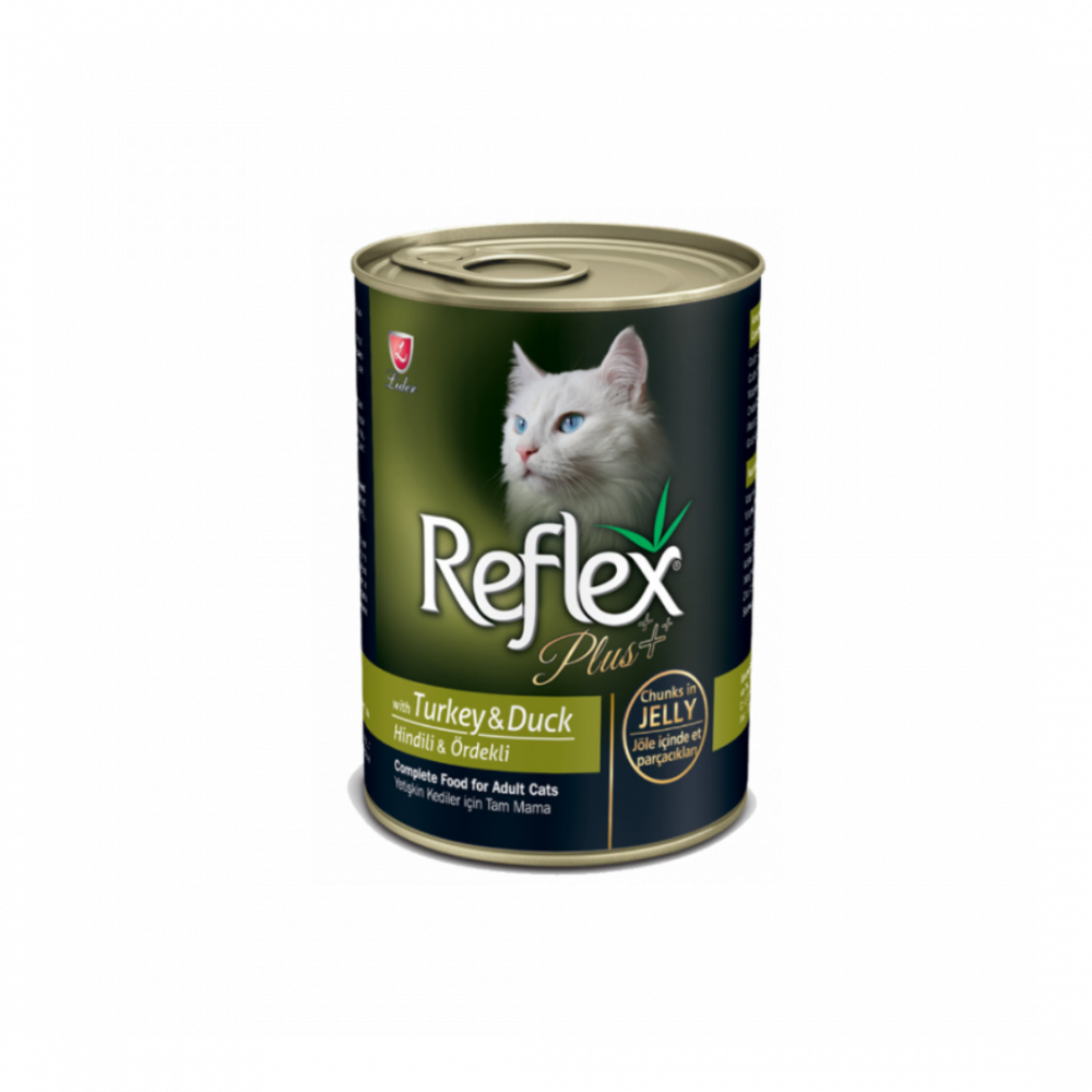 nrKDreh4Z74Syk1dlhcaM84u6xih8qpW8TS4uAnY Reflex | Plus, cat food with turkey and duck - Image 1