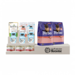 Food alturkey and chicken with almilk for adult cats