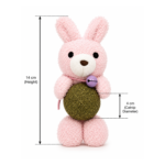 CBT100 Cute Pink Bunny Plush Cat Toy - لعبة قطط