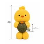 CBT100 Cute Yellow Chick Plush Cat Toy - لعبة قطط
