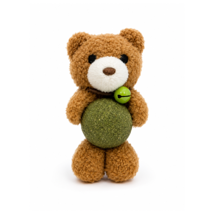 CBT100 Cute Brown Bear Plush Cat Toy - لعبة دب بني للقطط