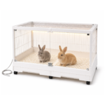 Dayang R100Pro Smart LED Rabbit Cage with rabbits inside قفص أرانب ذكي